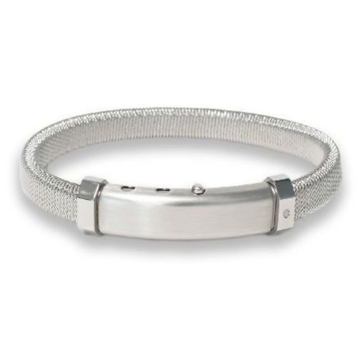 Pulsera BORSARI AUDACE ACCIAIO Natural Steel Talla M - BRSTAU14