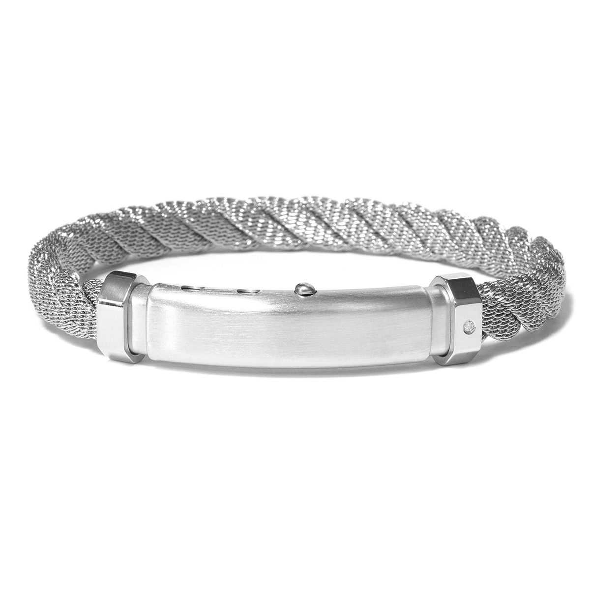 Pulsera BORSARI AUDACCE ACCIAO Steel talla M - BR-CORDA60