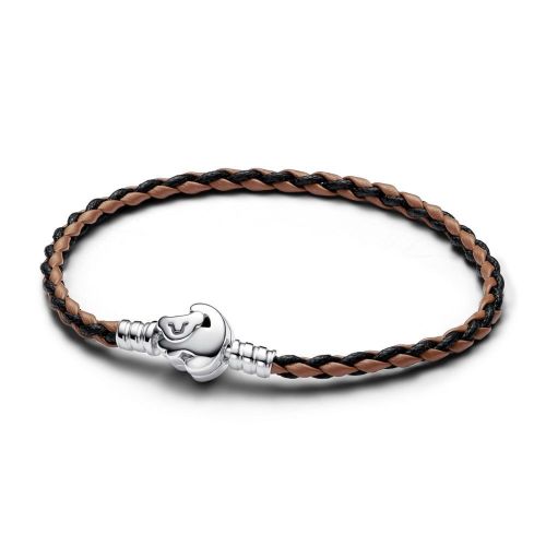 Polsera Pandora Moments en Cuir amb Tancament El Rey León de Disney - 593361C01-S3