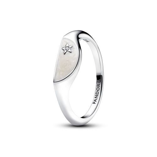 Anillo Pandora ME Mitad Sello Esmaltado - 193325C01-56