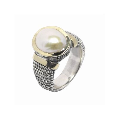 Anillo STYLIANO de Plata, Oro y Perla - ASP 1623P