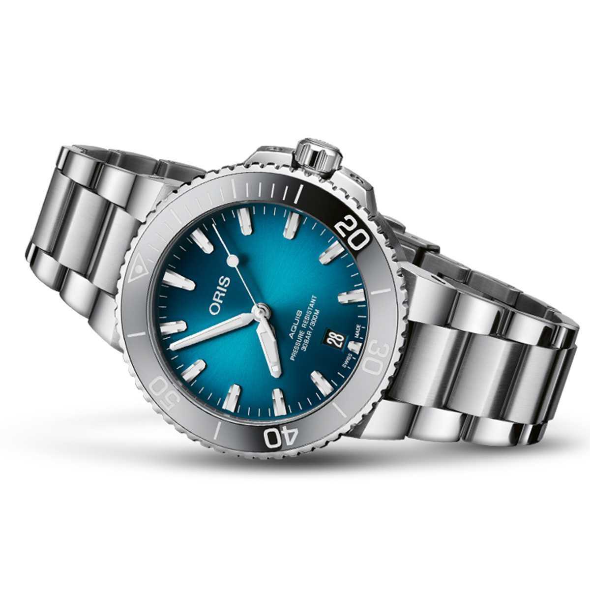 Oris aquis date discount azul