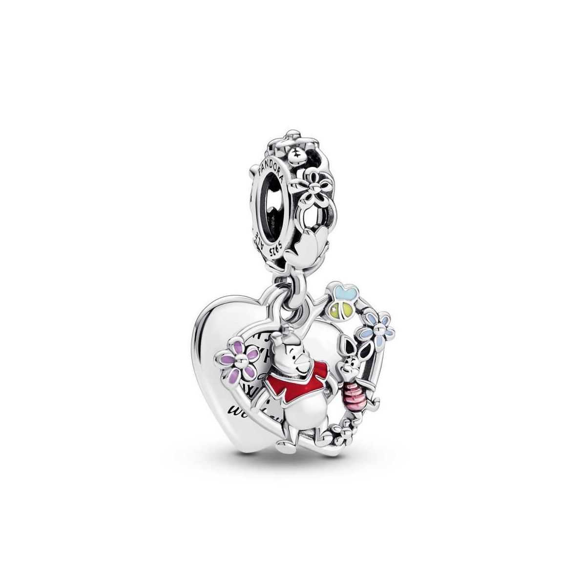 Charm Colgante Doble plata Winnie the Pooh & Piglet Disney - 792214C01