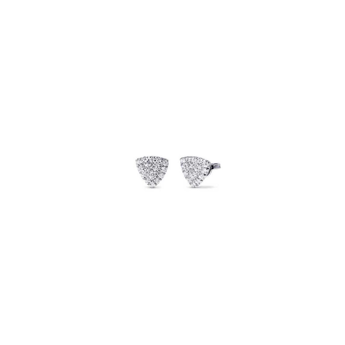 Pendientes en oro blanco y diamantes de 0,31 qts - FO2604B001