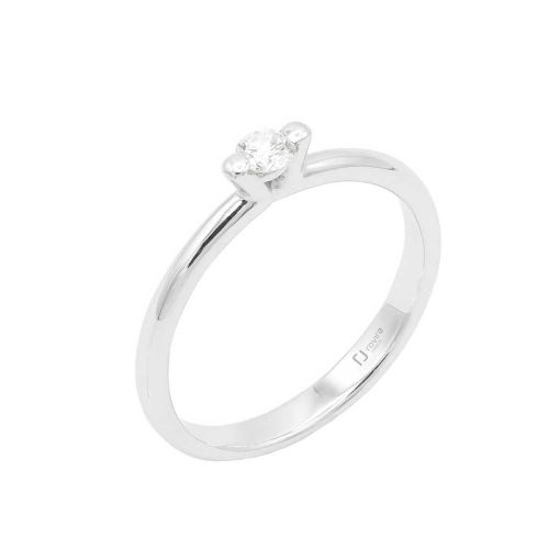 Solitario oro blanco y diamante 0,15 cts. - 90280C/002