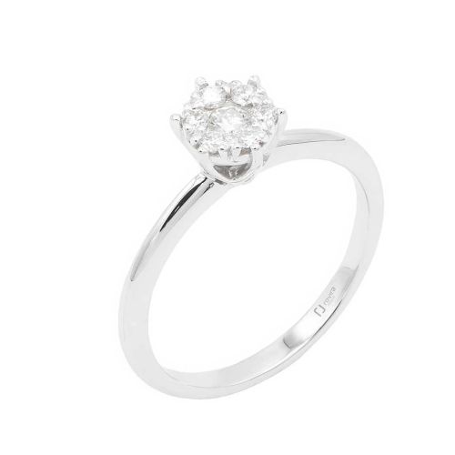 Solitari or blanc i diamants 0,20 cts. - V-3183/S