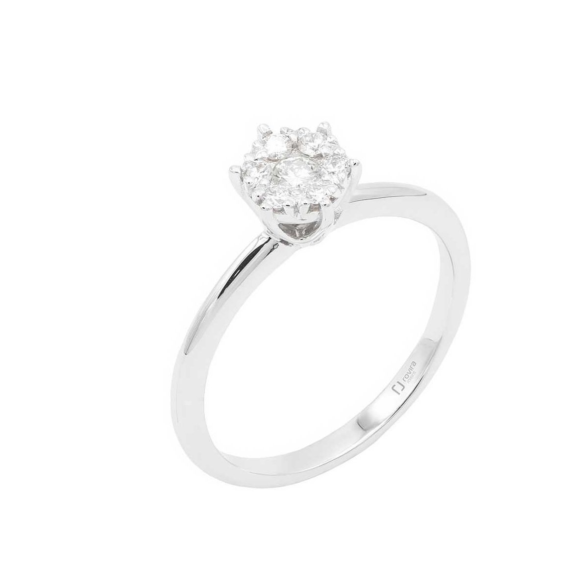 Solitari or blanc i diamants 0,20 cts. - V-3183/S