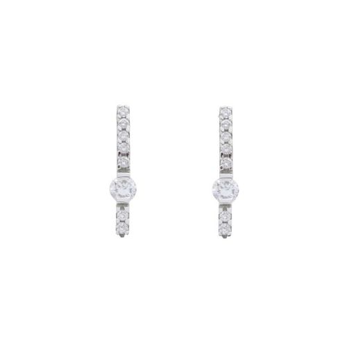 Arracades Or Blanc i Diamants 0.25 cts - A-2194