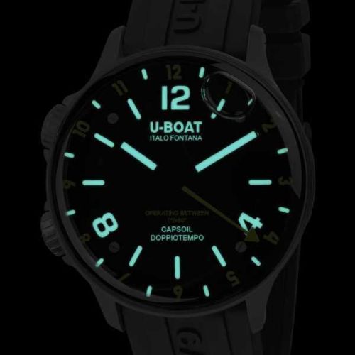 superluminova  U-Boat Capsoil Doppiotempo 45mm Green Rehaut - 8838/B