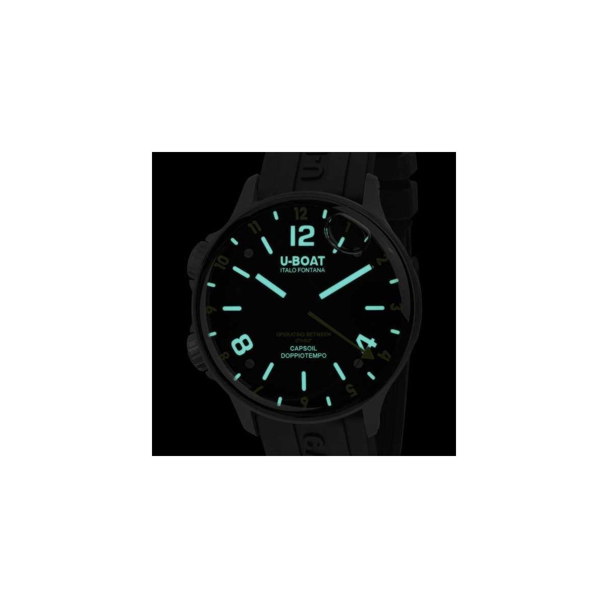 superluminova  U-Boat Capsoil Doppiotempo 45mm Green Rehaut - 8838/B