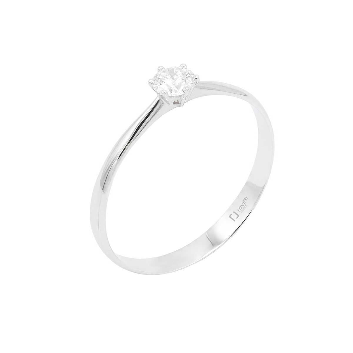 Solitari or blanc i diamants 0,11cts. - FBR310-1S