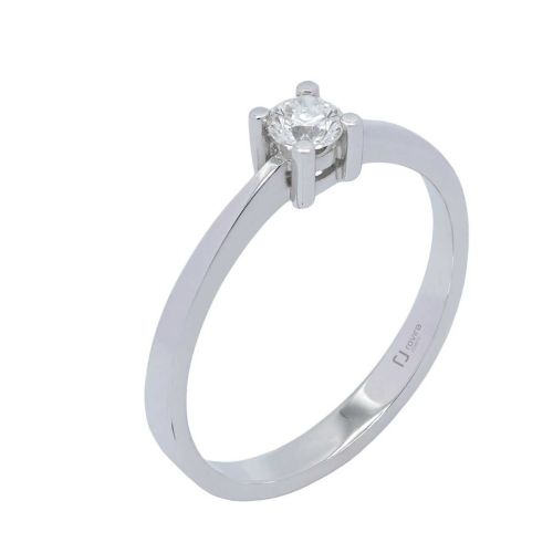 Solitari or blanc i diamant 0,20 ct. - 319212