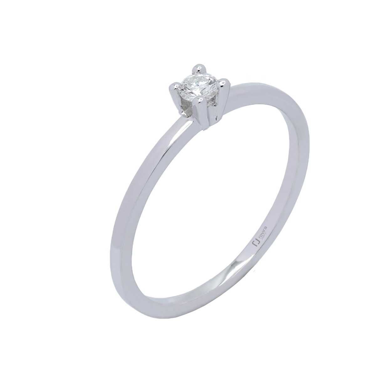 Solitari or blanc i diamant 0,15 cts - 474612